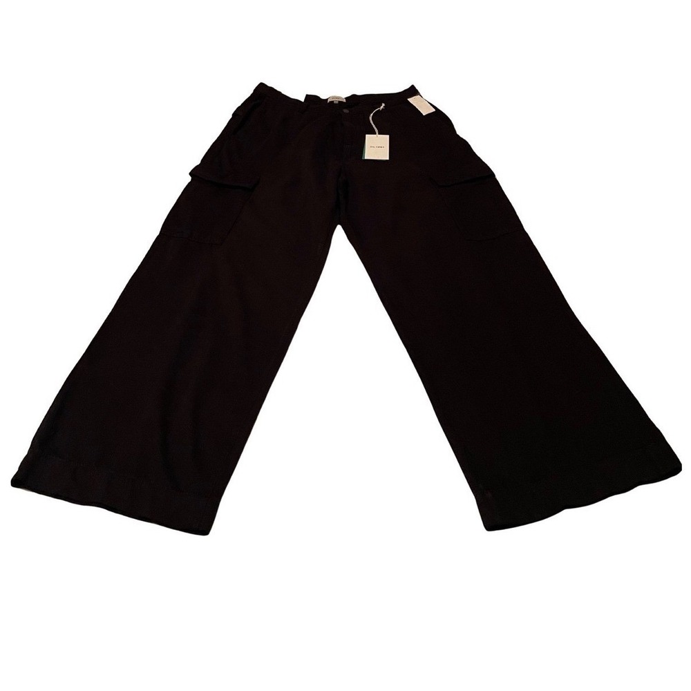 DL1961 Zoie Wide Leg 90s Cargo Pants Black High‎ Rise Utility Trousers SZ 33 NEW